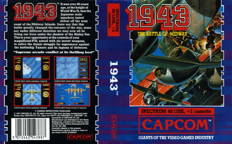 1943: The Battle of Midway box art for ZX Spectrum